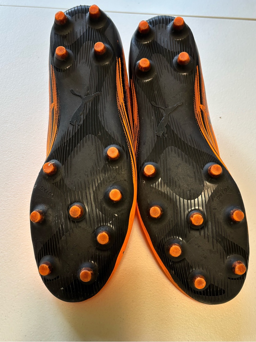 Puma Orange and Black Men's Soccer Cleats - Picture 7 of 10